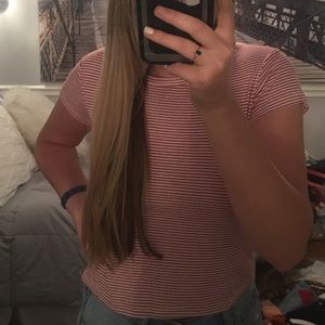 Brandy Melville Red&White Striped Tee